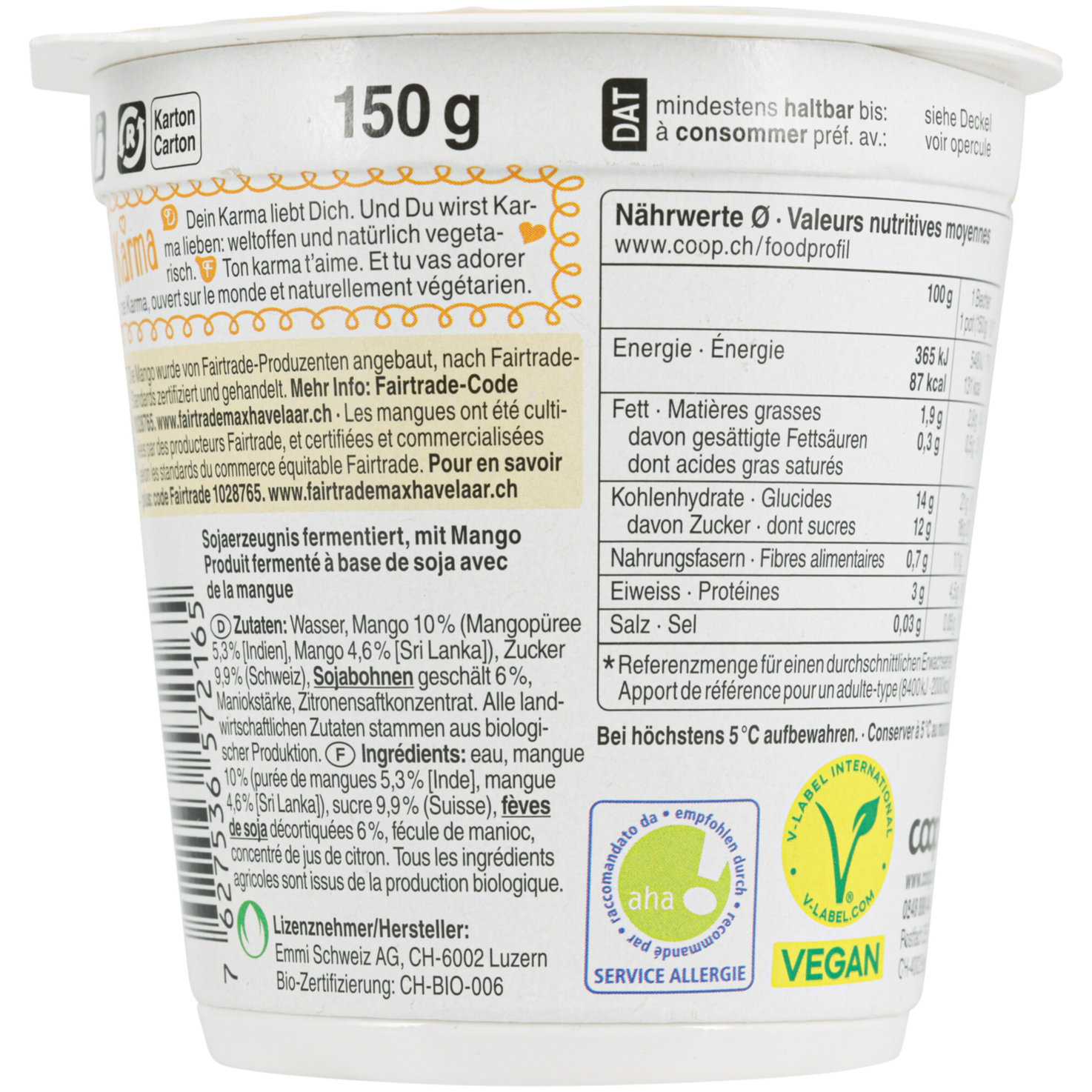 Karma Bio Soja Mango 2x150g