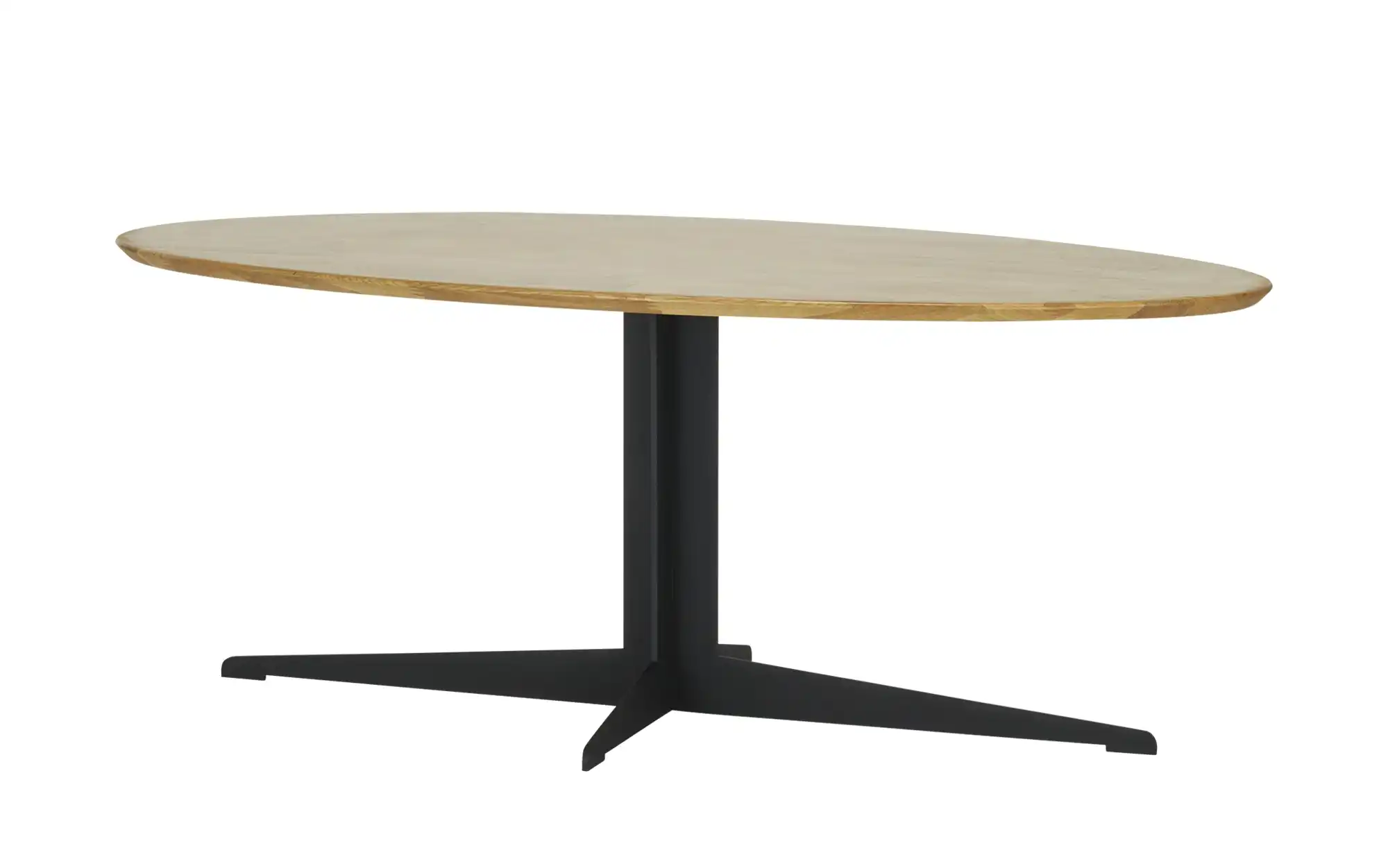 Ovaler Couchtisch Eichetischplatte Vulcano