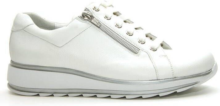 Durea 6239~H~~~~~~~~~~~~~~~~~~~~~~~~ Lage sneakersDames sneakers Wit beige