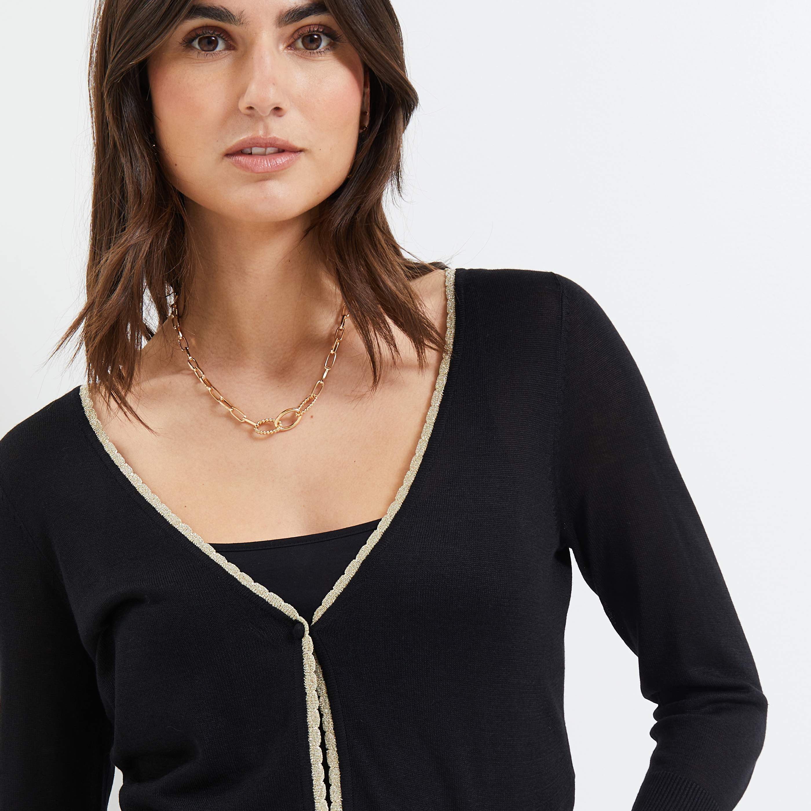 Gilet court femme - NOIR