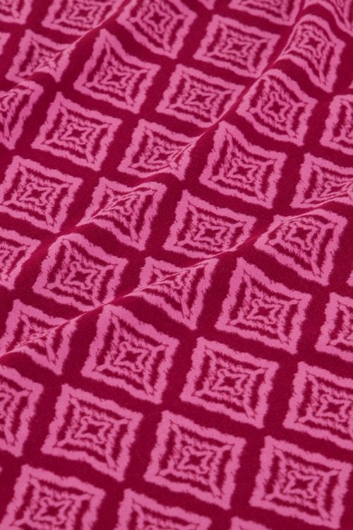 Roze flared broek met ikat print