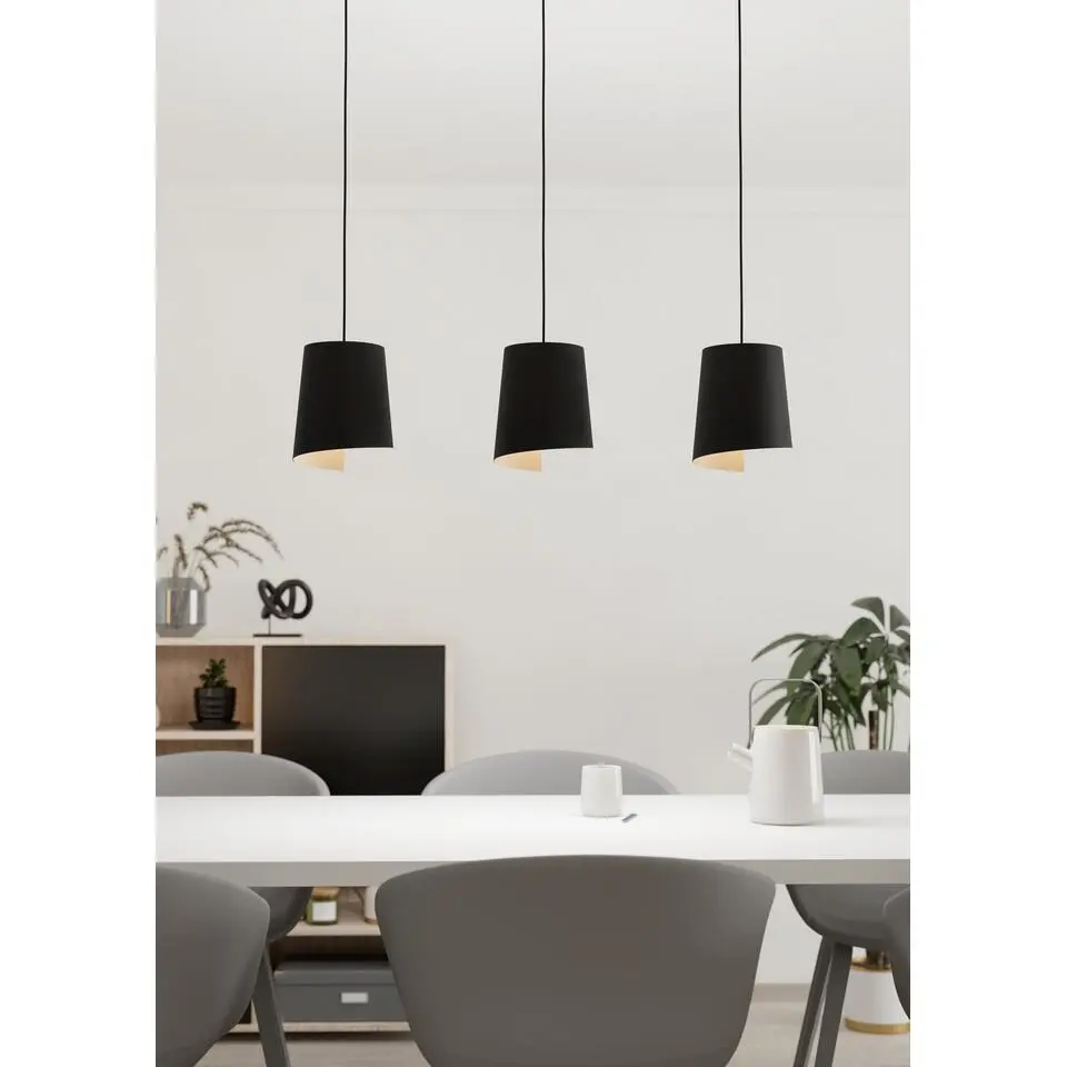 EGLO Bolivia Hanglamp - E27 - 88 cm - Zwart
