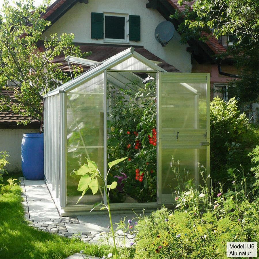 Beckmann Gewächshaus Modell U8 200 x 381 cm Alu Natur