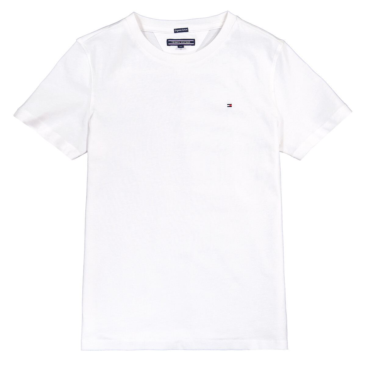TOMMY HILFIGER<br>Camiseta de gola redonda em algodão orgânico