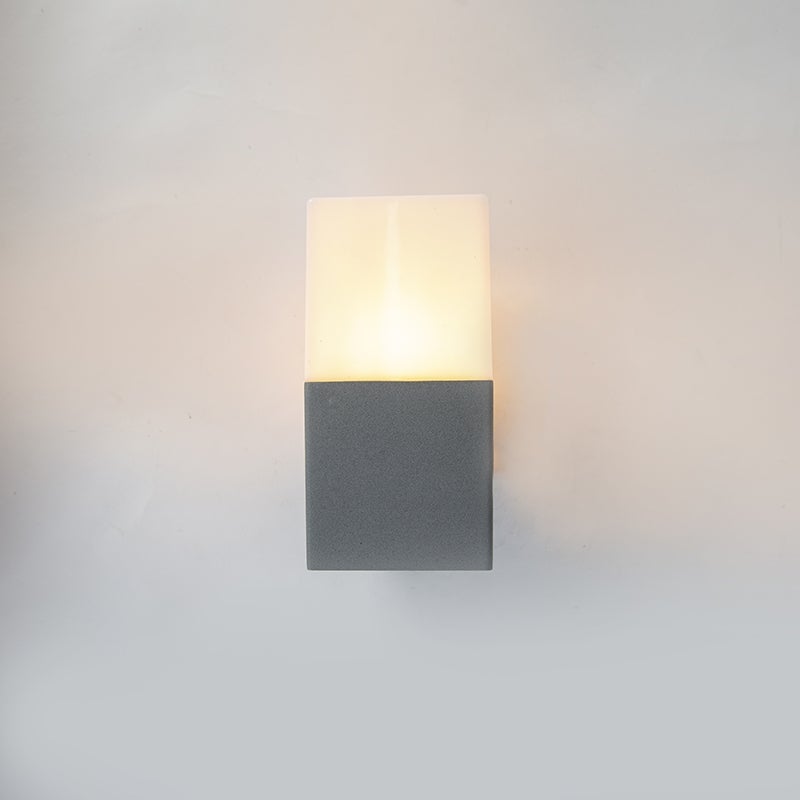 Moderne buitenwandlamp, grijs, IP44 - Denemarken