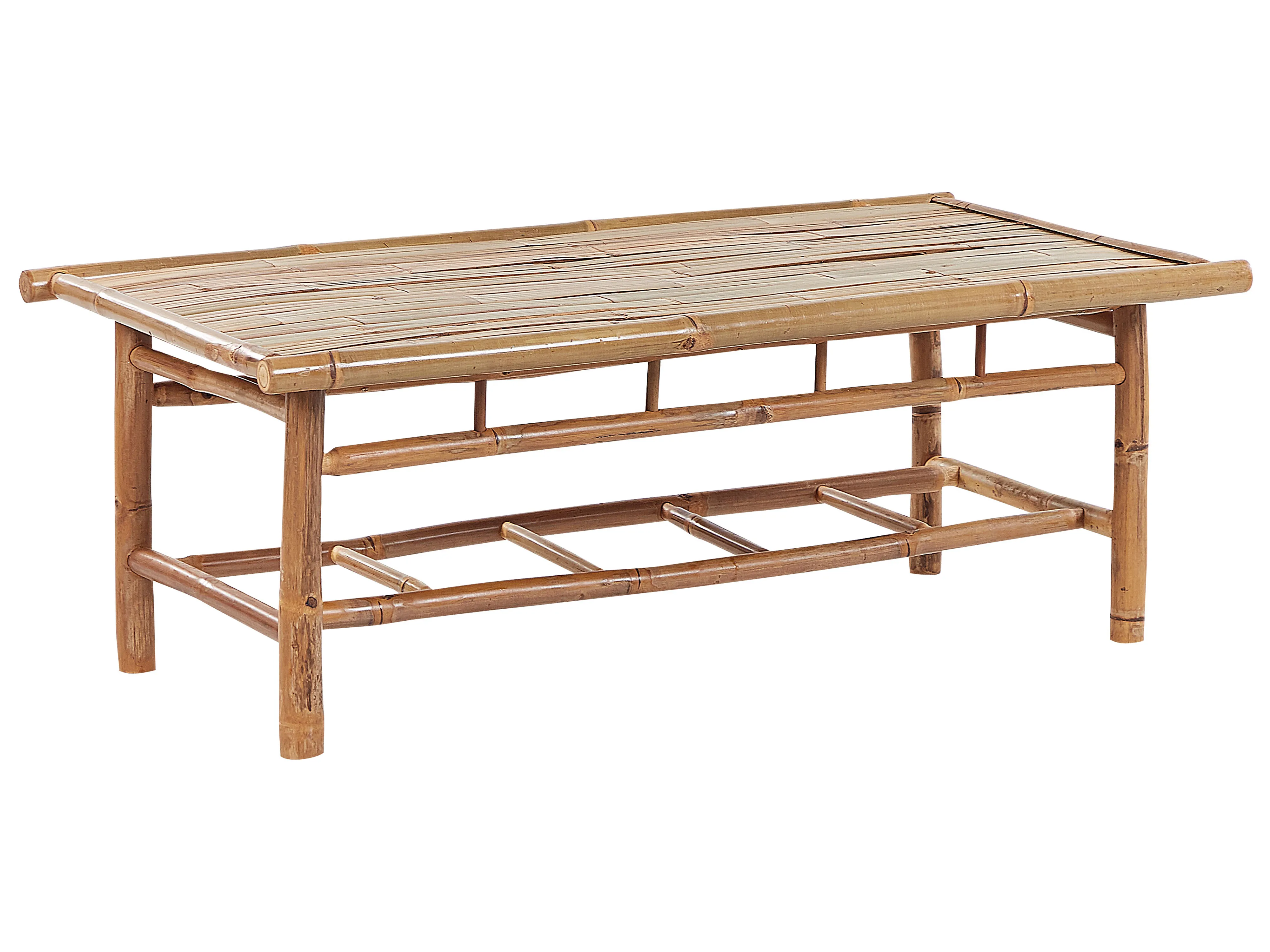 Loungeset met tafel 4-zits MAGGIORE Bamboehout Lichtbruin