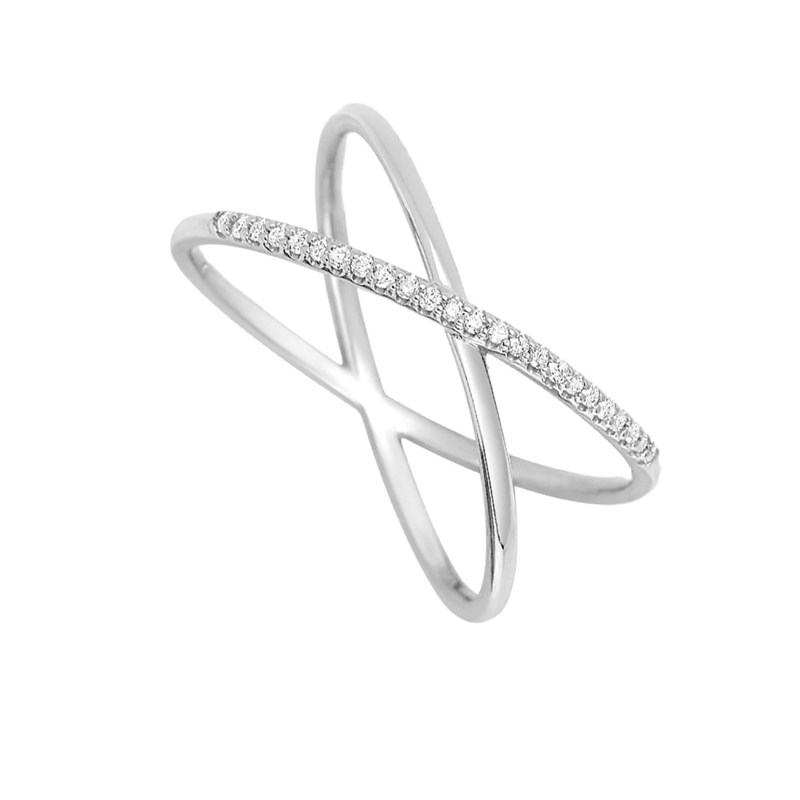 Bague Femme - Or 18 Carats - Diamant 0,07 Carats