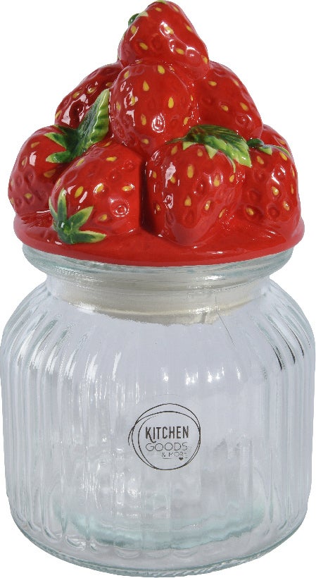 Kitchen Goods & More voorraadpot Aardbei rood D 11 H 19 cm