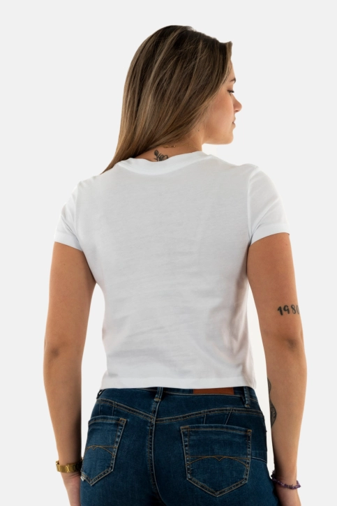 Tee shirt calvin klein jeans script institutional yaf bright white