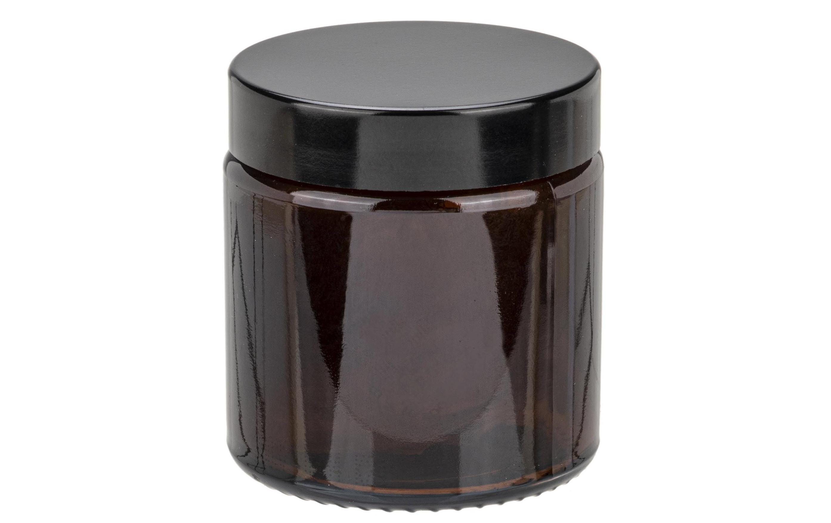 Dose und Verpackung Glastiegel 120 ml, BraunTiegel aus Glas
