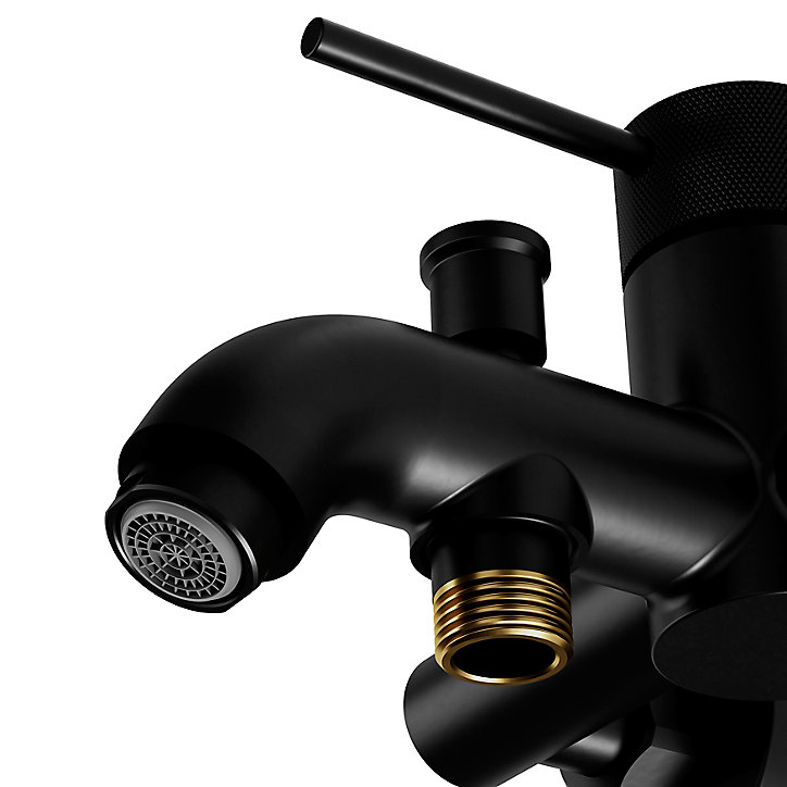 Mitigeur bain/douche mécanique noir mat, Owens GoodHome