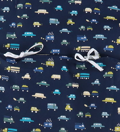 N?rgaard Madsens Senget?j - Baby - Navy m. Biler