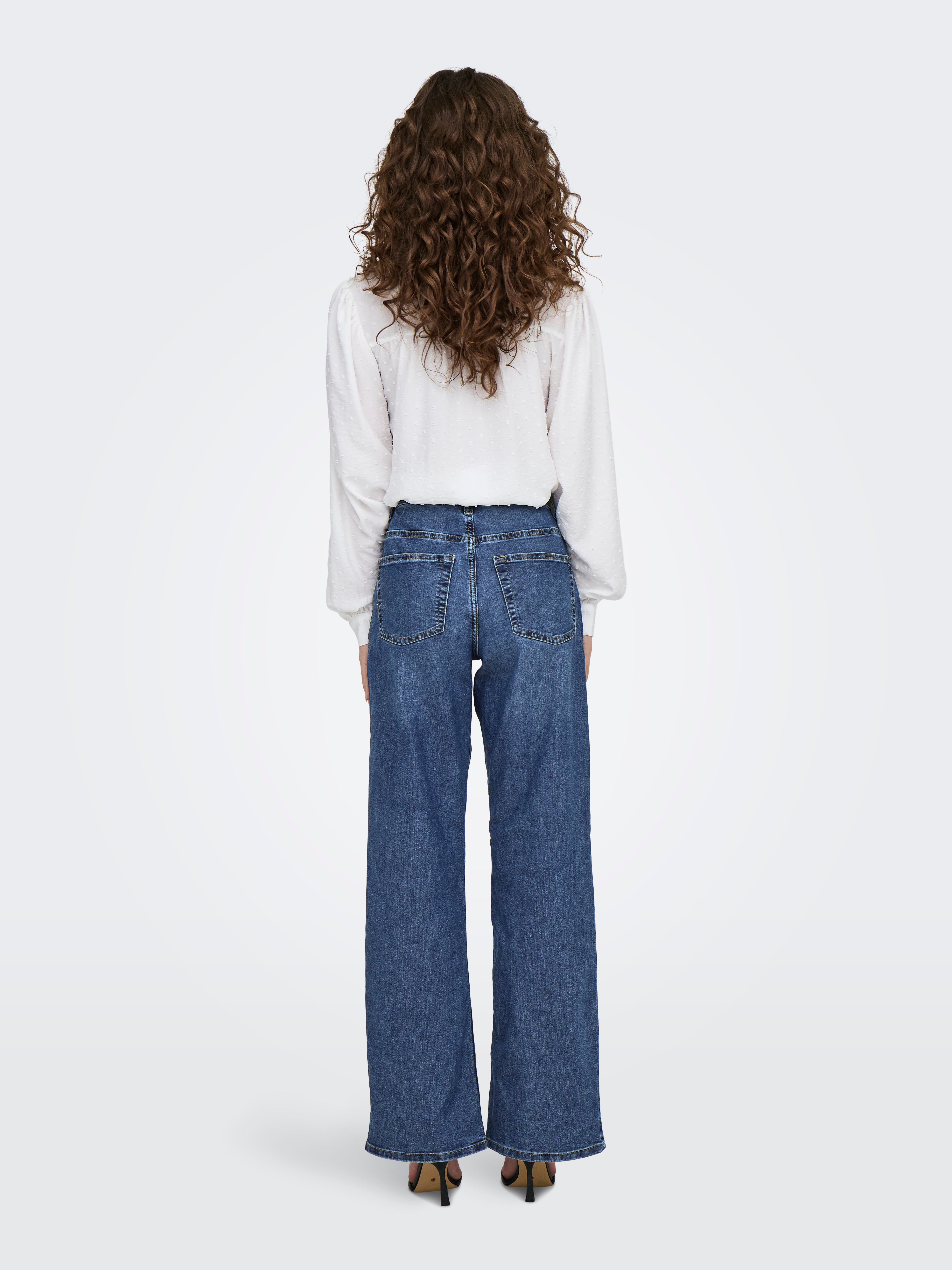 JDYMOON Hohe Taille Skinny Fit Jeans Medium Blue Denim