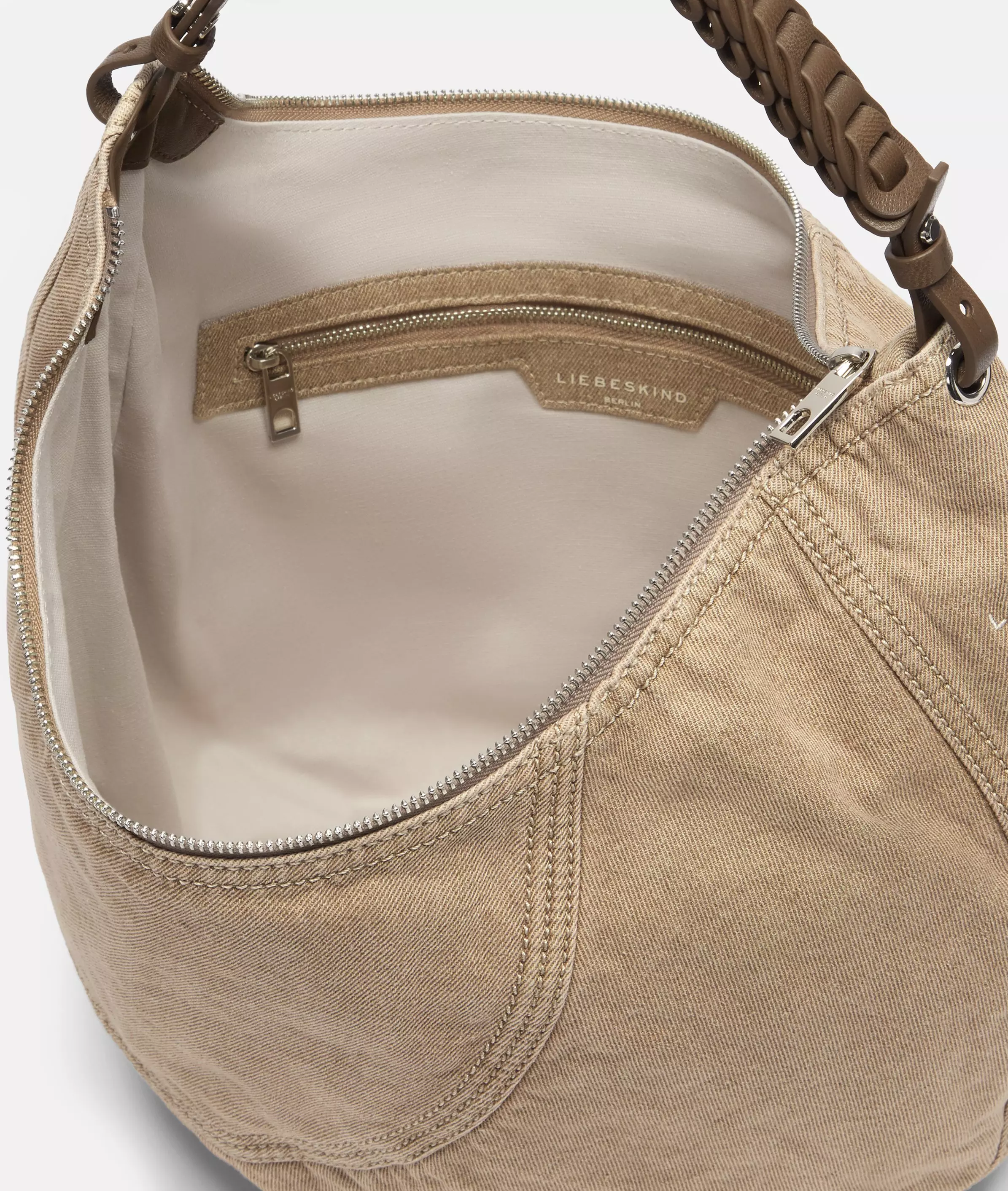 Denim Luna Hobo M Spacious denim hobo bag