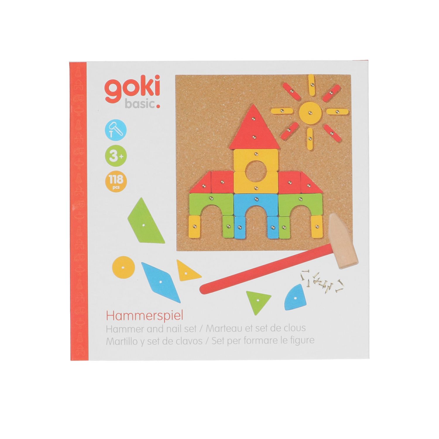 Hamertje tik, hout en kurk, 3+