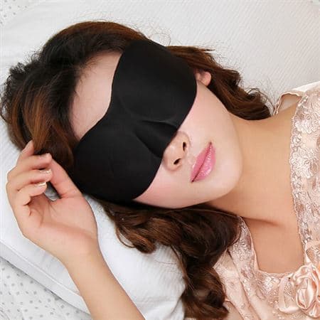 3D Søvnmaske - Luksuskomfort, Svart