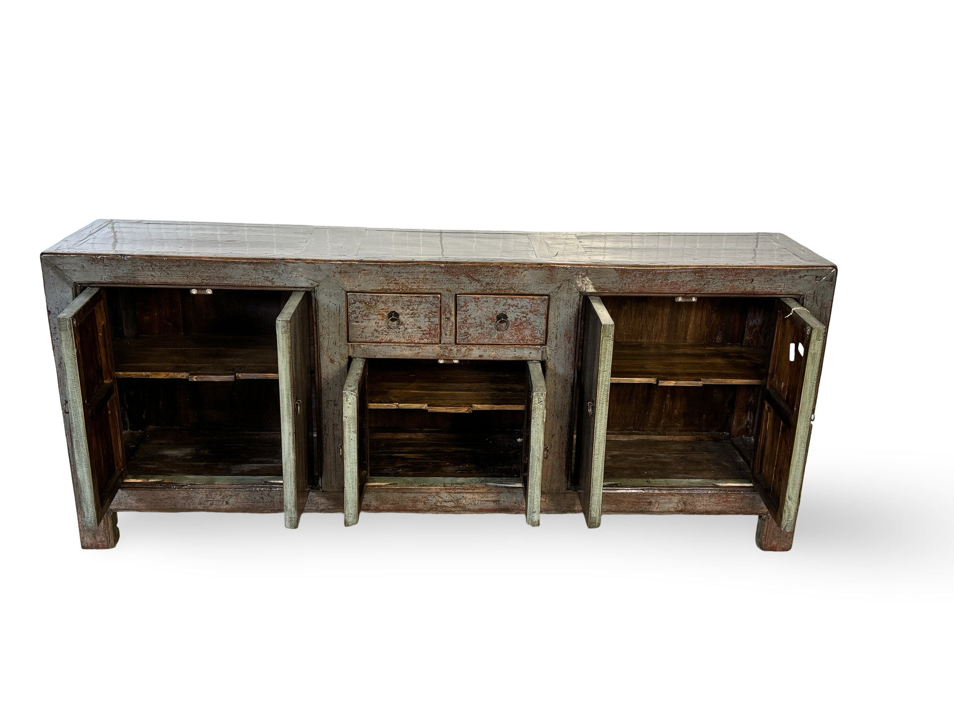 Dressoir 6 deur 2 La Blauw lak uniek