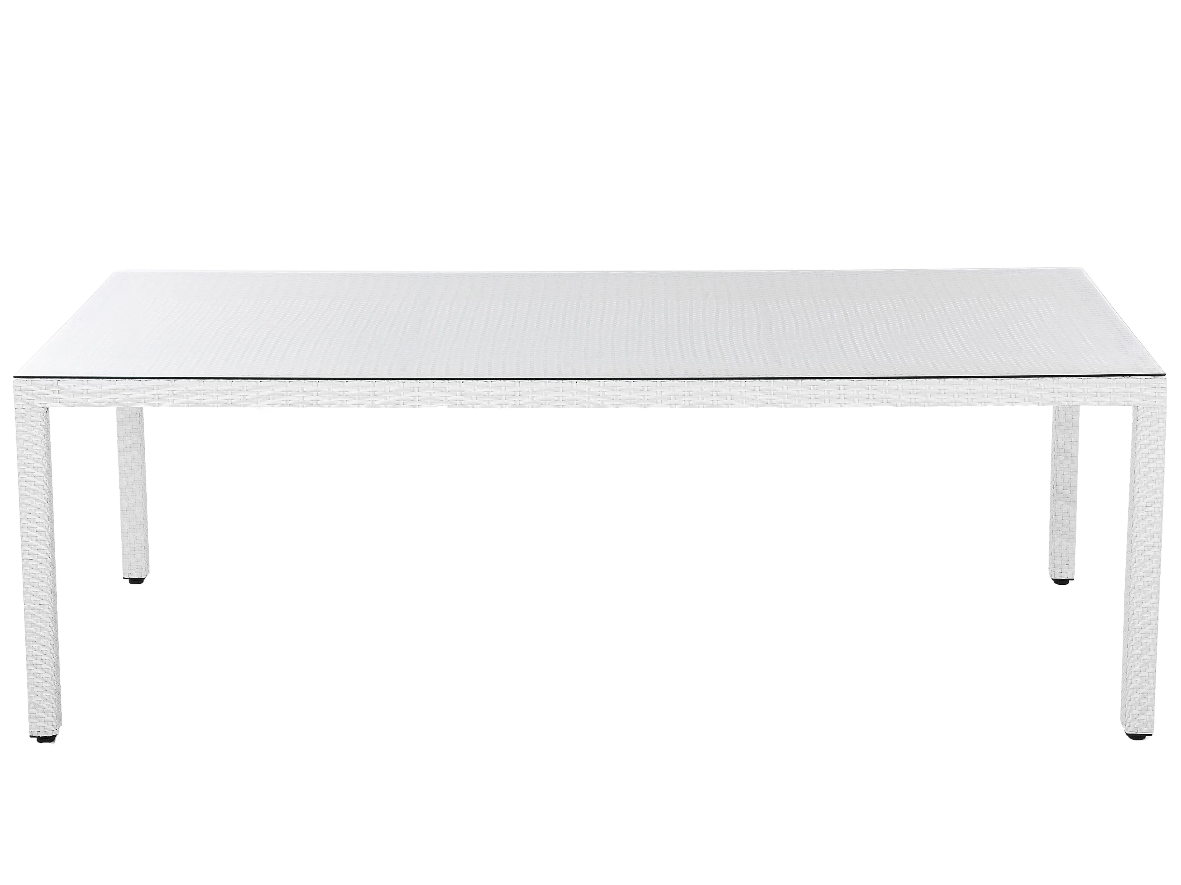 Tuin eettafel ITALY 220 cm 100 cm Glas Wit