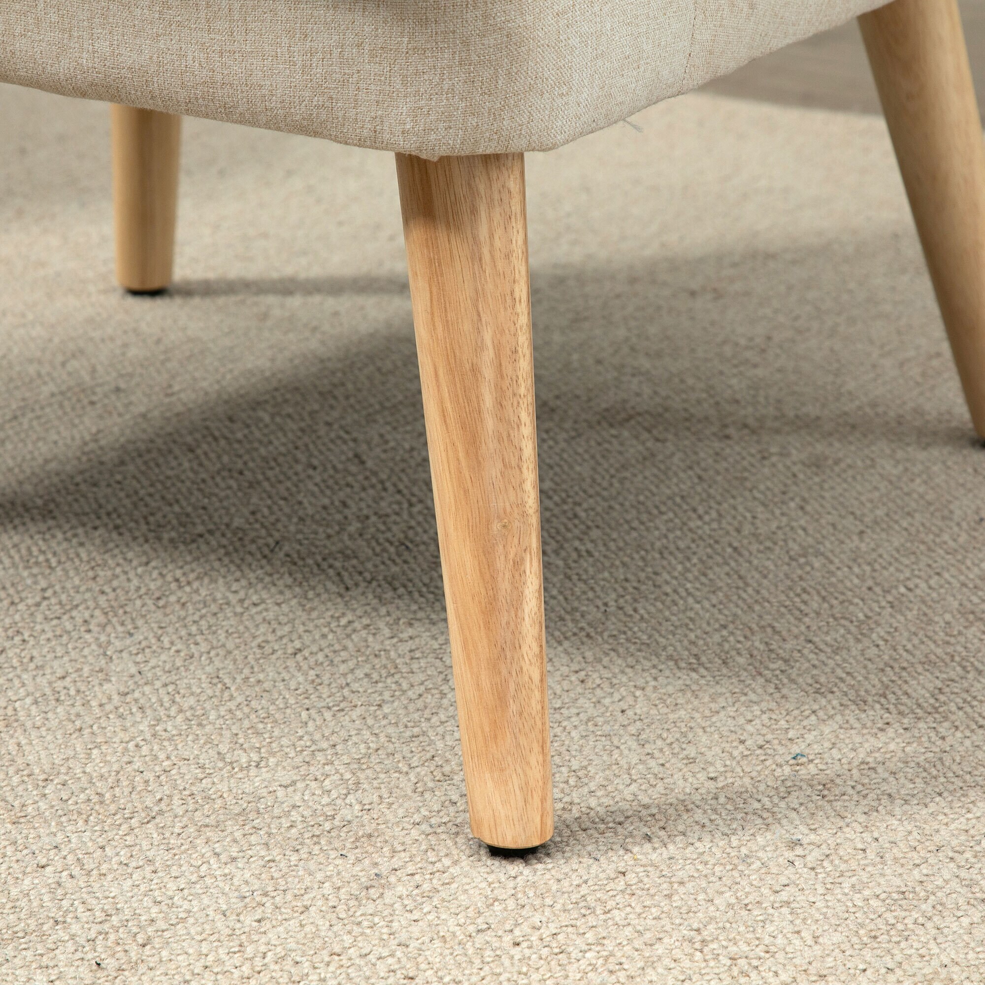 HOMCOM Esszimmerstuhl mit Polsterung gelb 69L x 63B x 79,5H cm
