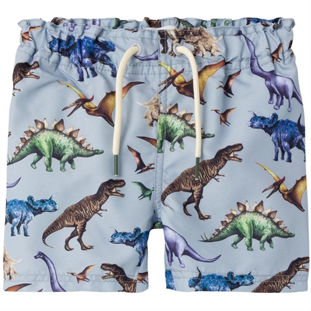 Køb Name it Zen Blue Dinosaurs Zimon Badeshorts