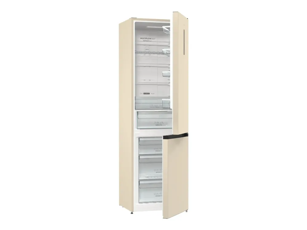 Gorenje NRK6202AC4 - Køleskab/fryser - bund-fryser - bredde: 60 cm - dybde: 59.2 cm - højde: 200 cm - 331 liter - Klasse E