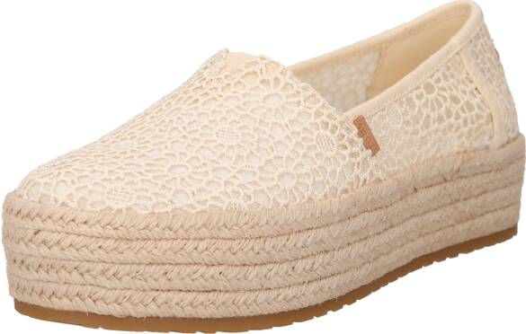 TOMS Valencia Platform Espadrille Natural kant