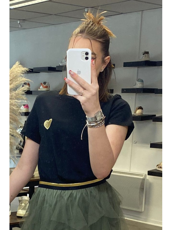 T-Shirt Coeur Noir