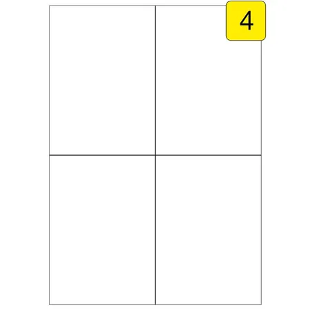 Wäsch Etiketten 25 Blatt DIN A4, 105 x 148 mm, 100 Stück