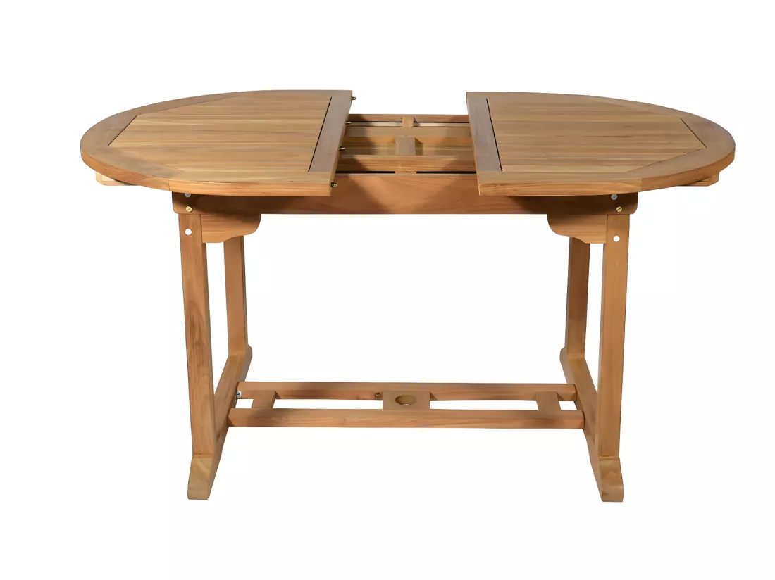 Table à manger de jardin extensible - Teck - L120-170 cm - BYBLOS II de MYLIA