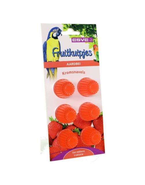 Esve Fruitkuipjes - Vogelsnack - Aardbei 6 stuks