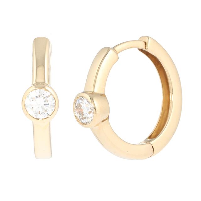 Klapp-Creolen, Brillant, 0,50 ct., Gold 585