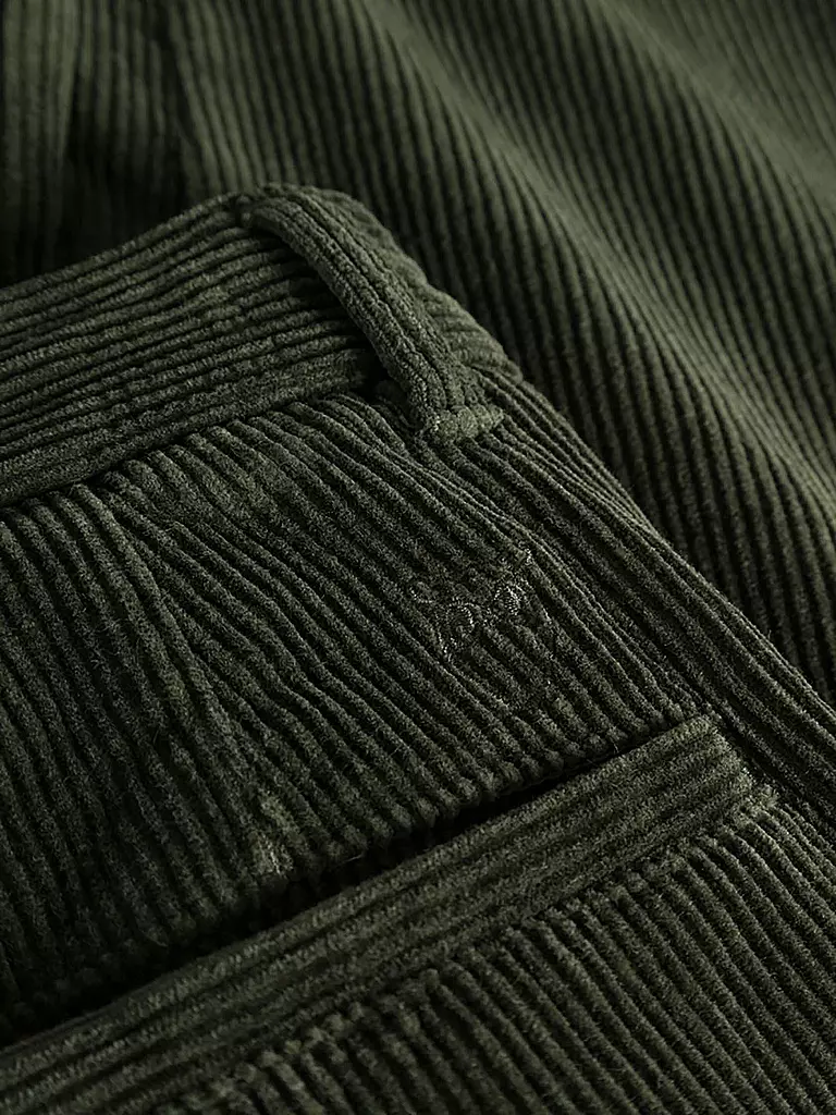 KNOWLEDGE COTTON APPAREL Cordhose Straight Fit CHUCK grün