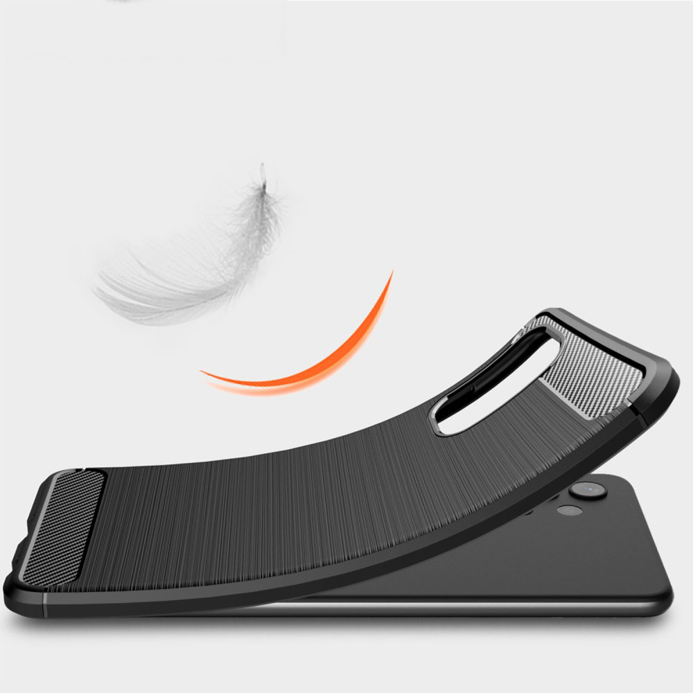 Samsung Galaxy A32 (4G) Gummi Case Schutzhülle im Carbon Look - Schwarz