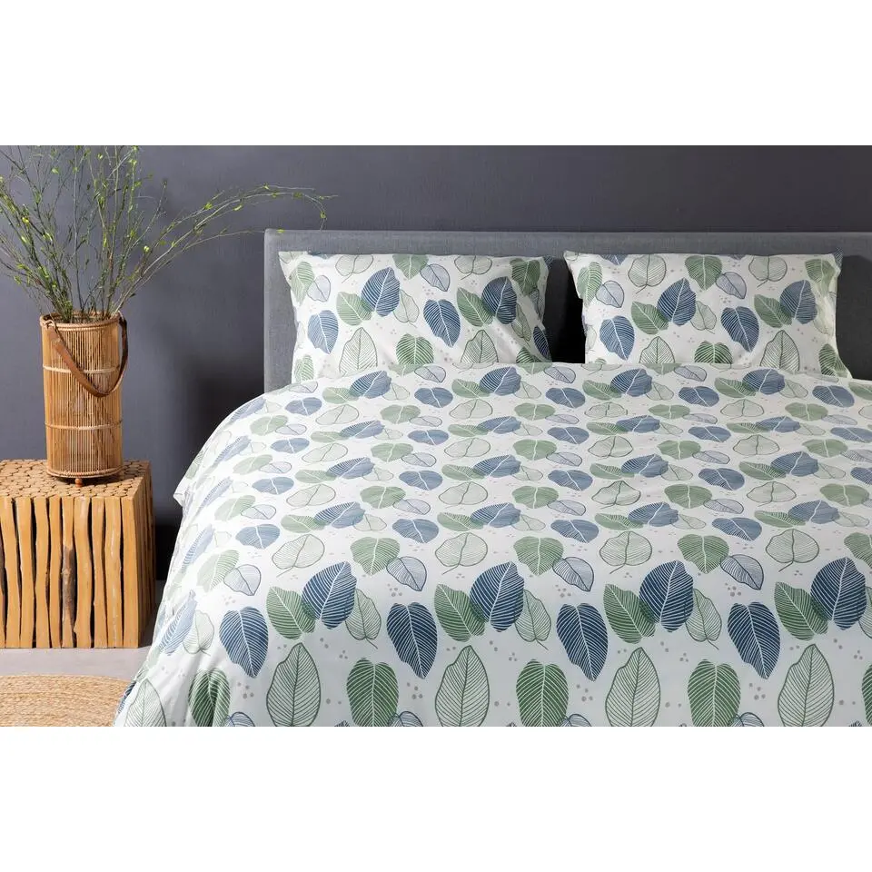 Ten Cate Katoenen Dekbedovertrek - 140x200/220 cm - Graphic Leaves