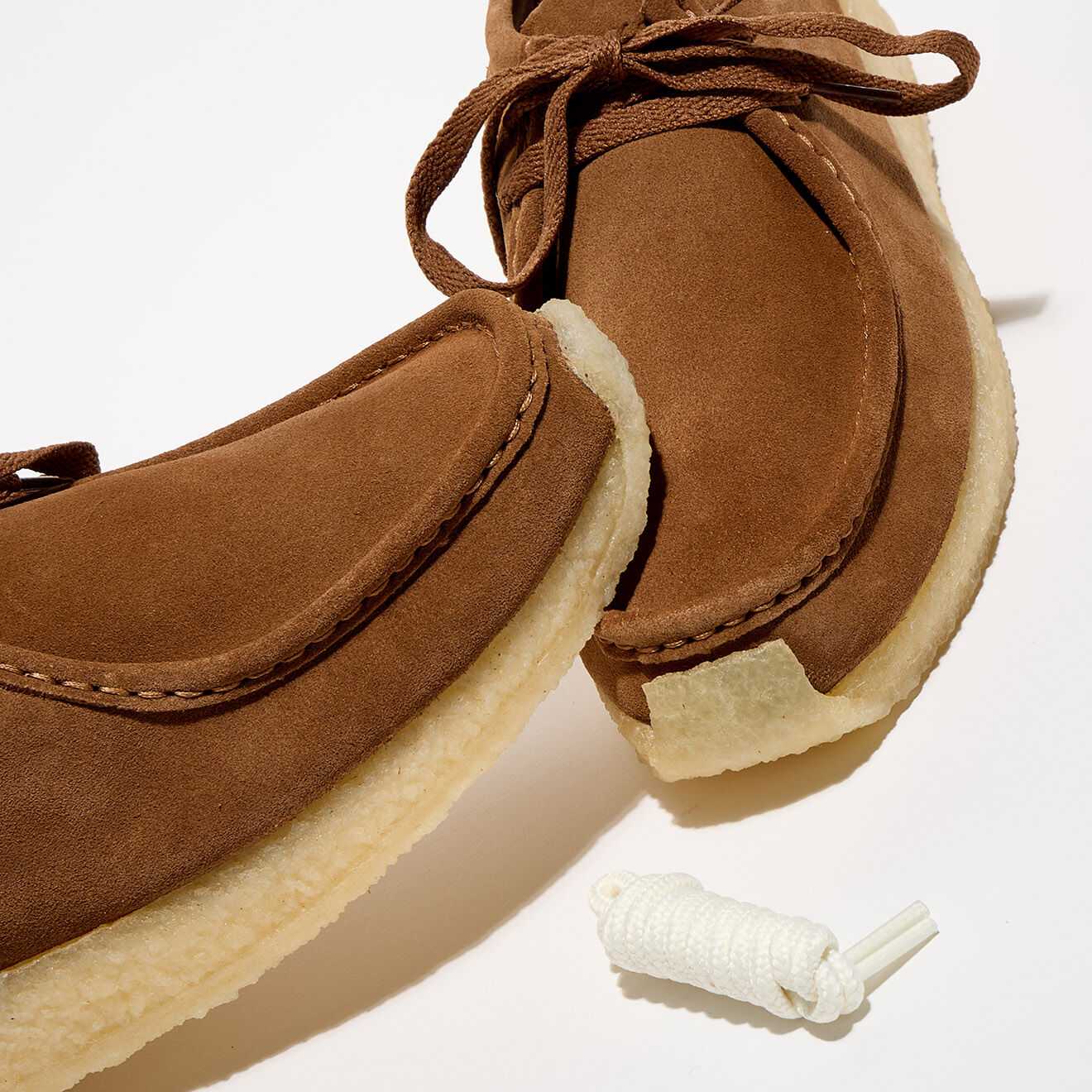 Clarks Originals Derbies en Velours de Cuir Rossendale marron