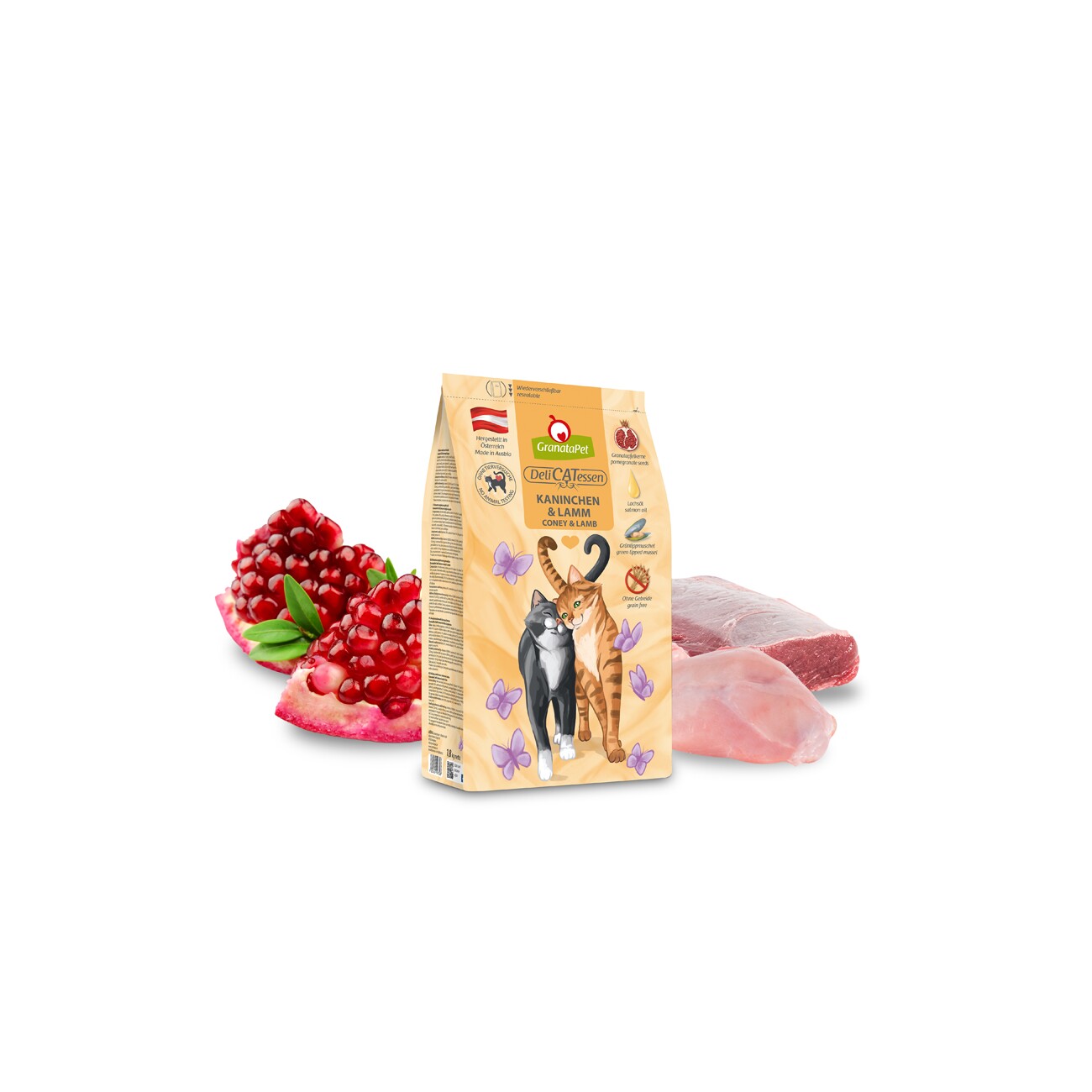 GranataPet Trockenfutter Katze, Adult. DeliCATessen, Kaninchen und Lamm 300 g