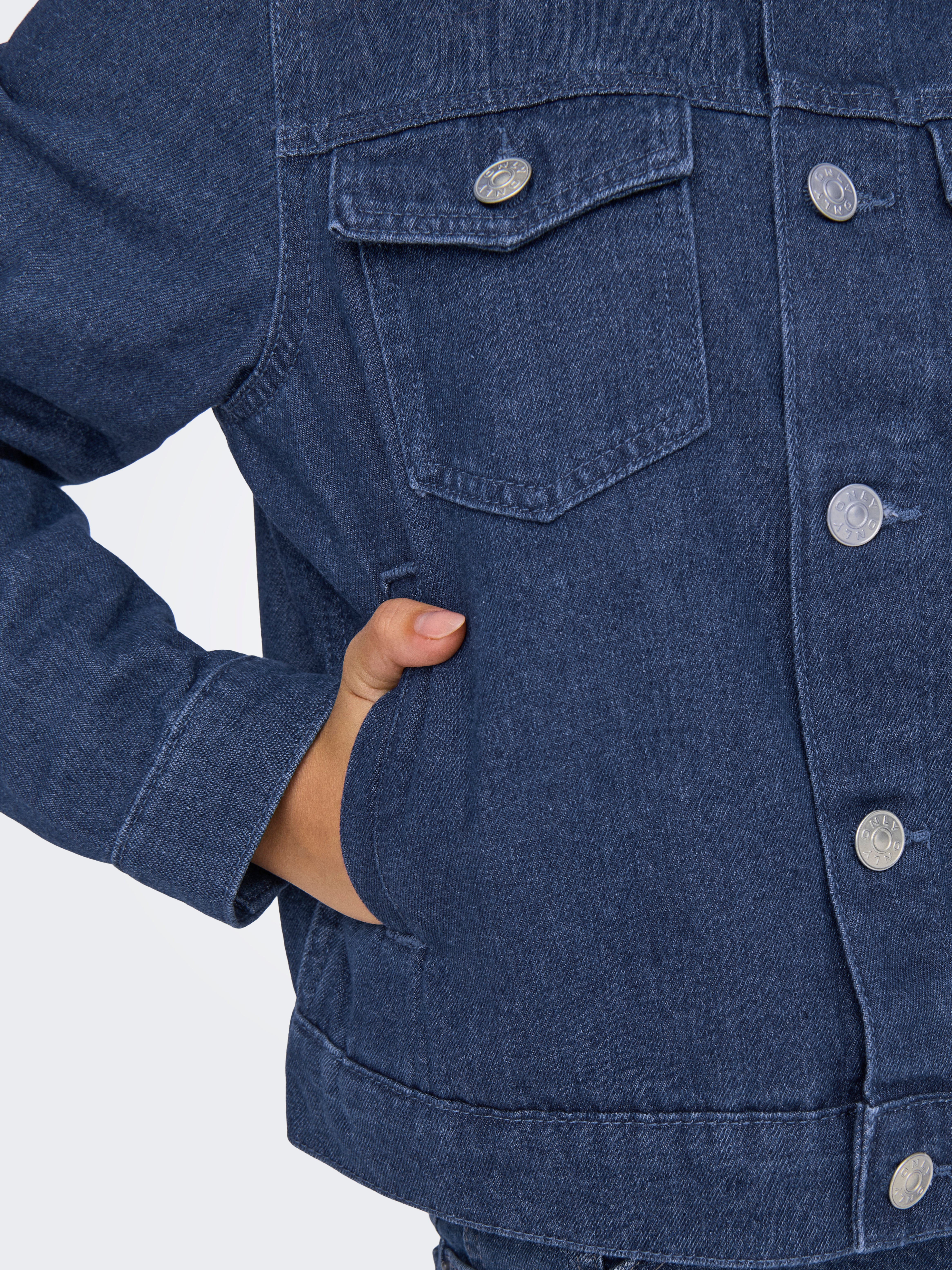 ONLRILLO Jeansjacke Dark Blue Denim