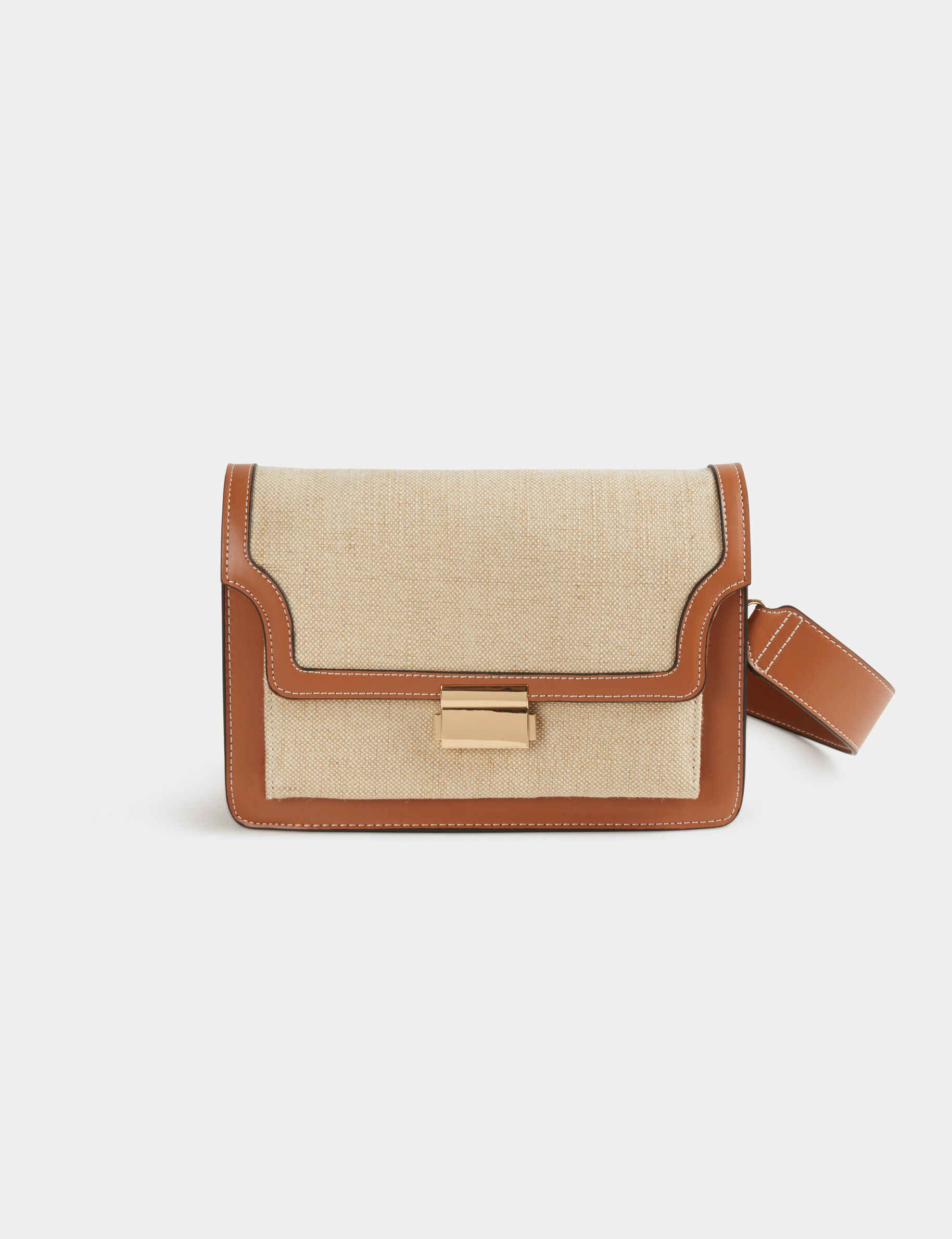 Sac à rabat en bandoulière marron femme - marron