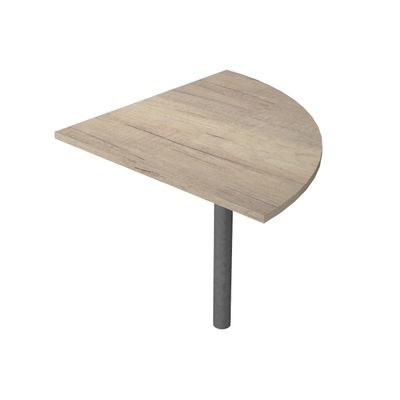 Angle de liaison à 90° pour Bureau Trend - pied anthacite - plateau imitation chêne canadien