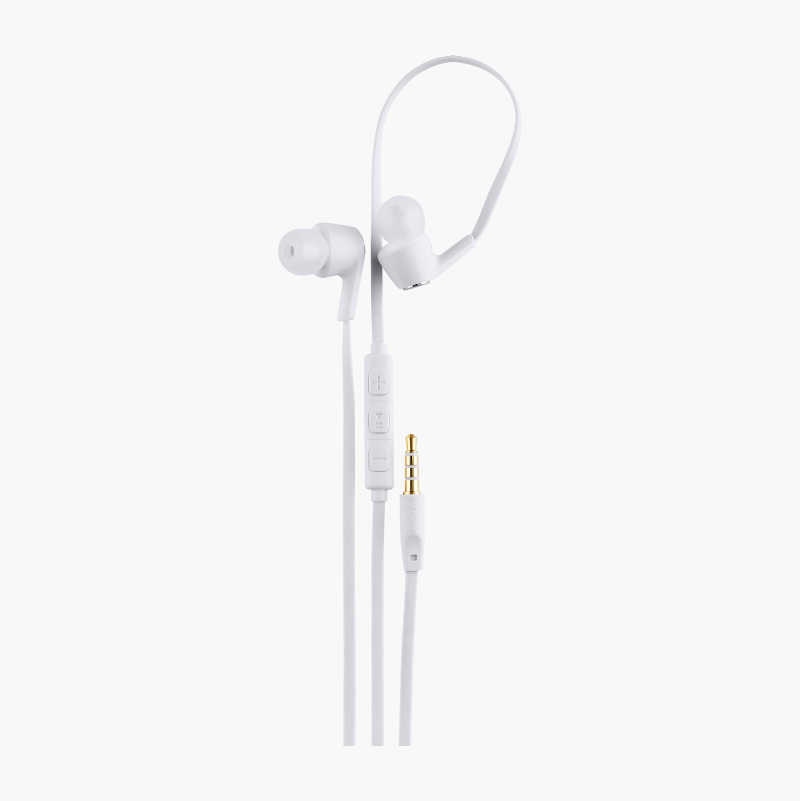 In-ear-hodetelefoner, 3,5 mm kontakt, hvite