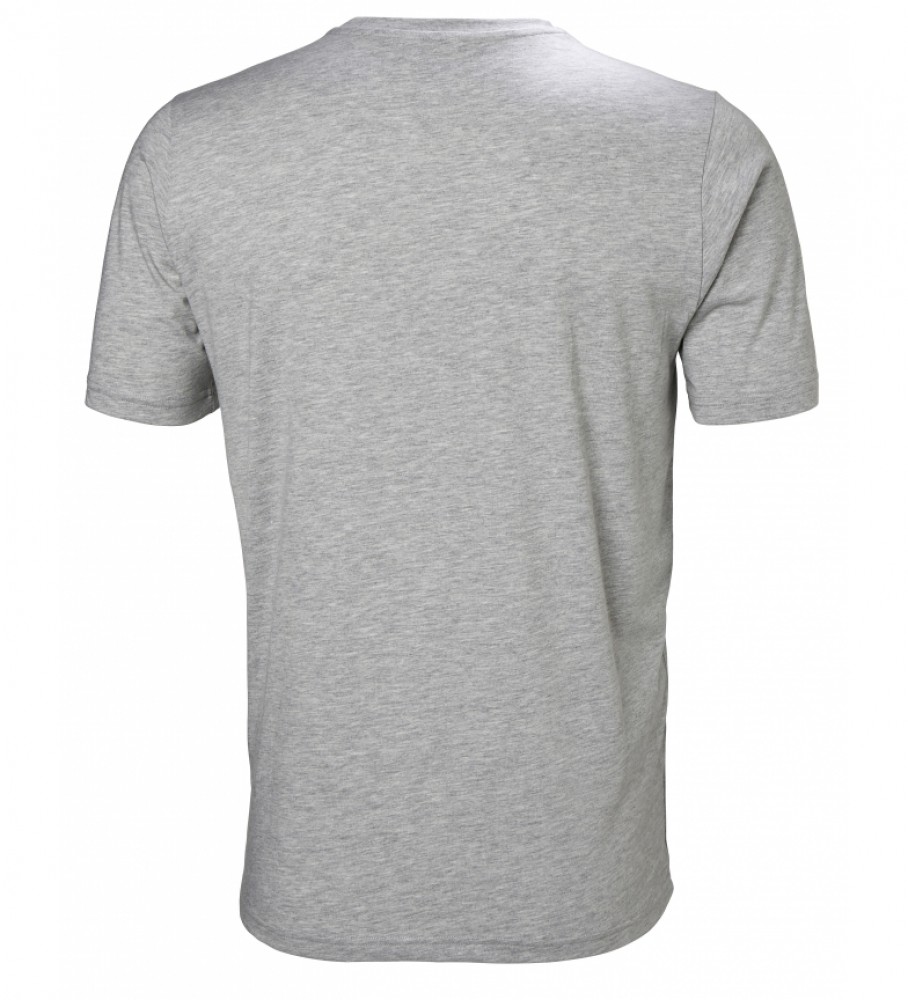 Camiseta cinza com o logotipo HH da Helly Hansen