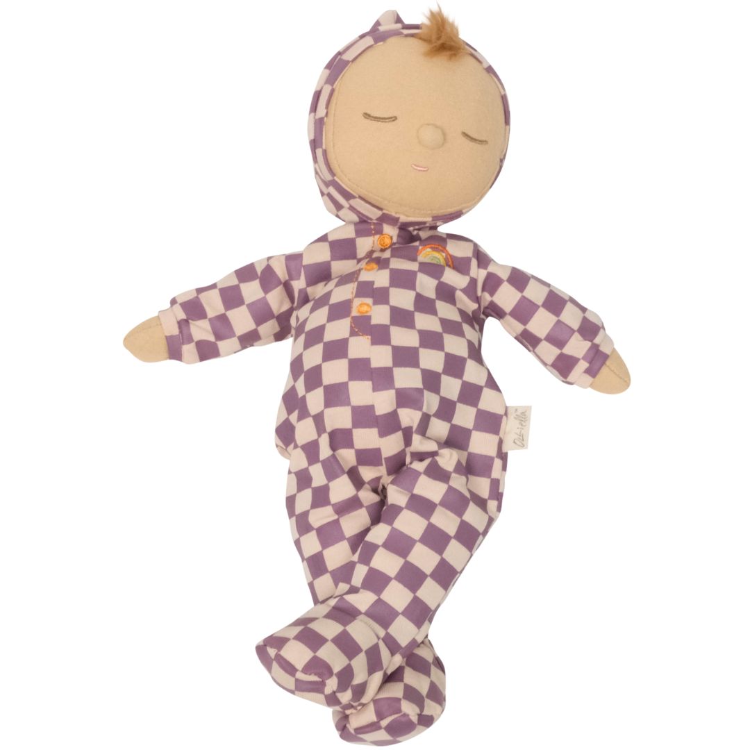 Olli ella dozy dinkum doll - twinkle - plum check