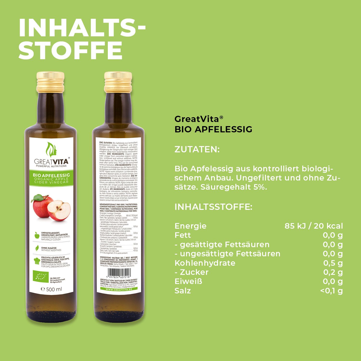 GreatVita Bio Apfelessig