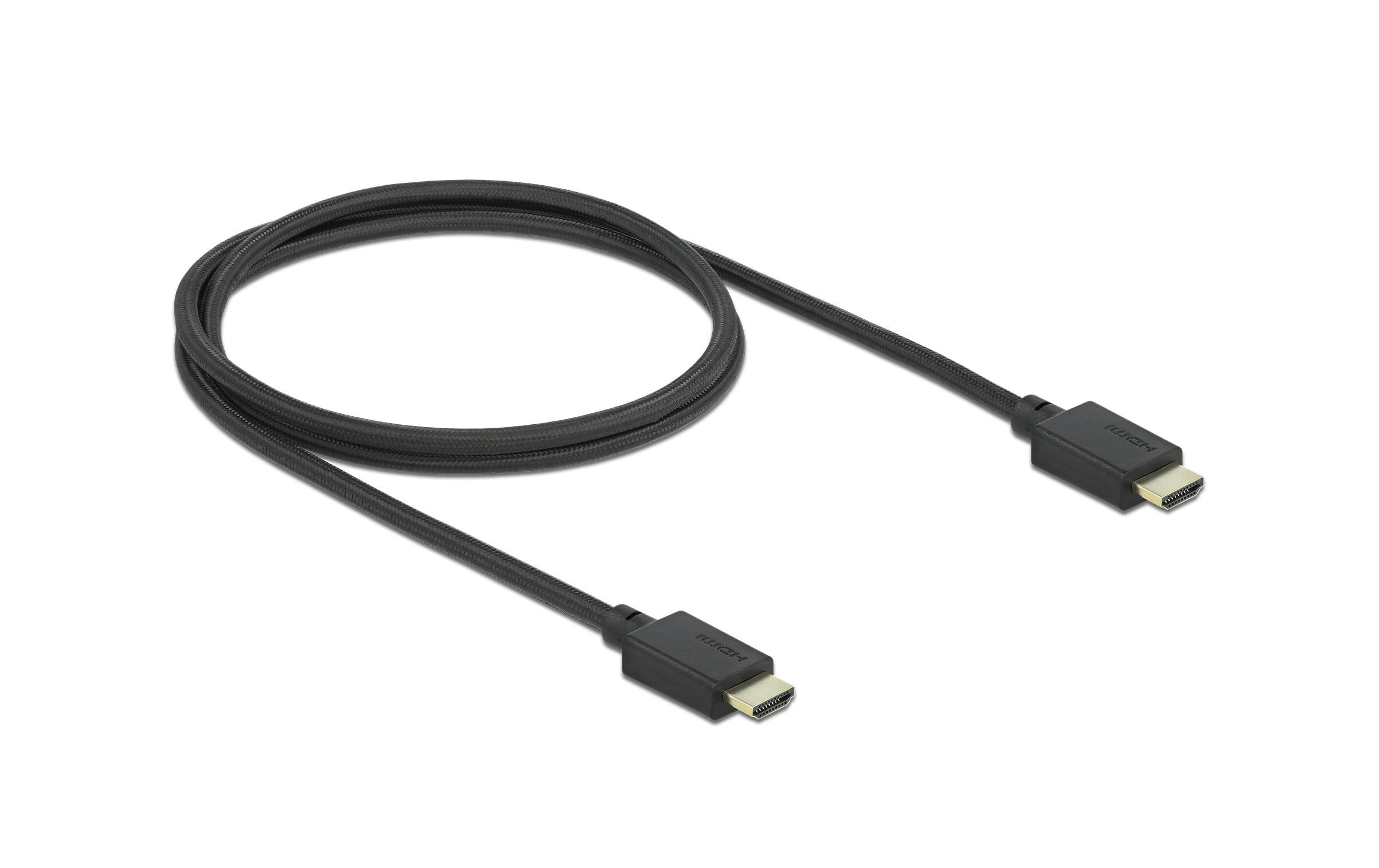 Kabel 8K 60Hz HDMI - HDMI, 1 mDelock High Speed HDMI Kabel 48 Gbps 8K 60 Hz 1 m