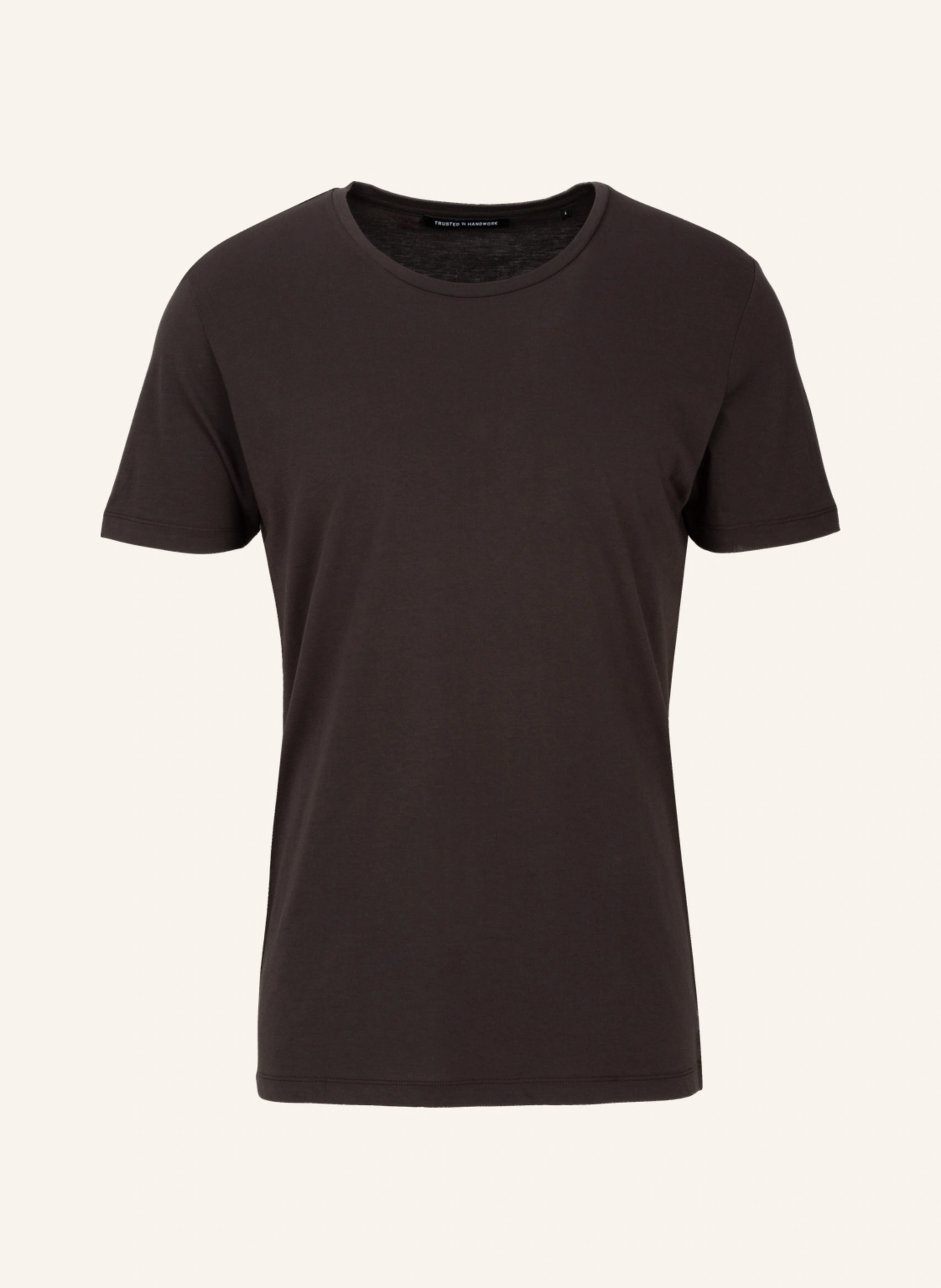 TRUSTED HANDWORK Round Neck 1/2-Sleeve T-Shirt