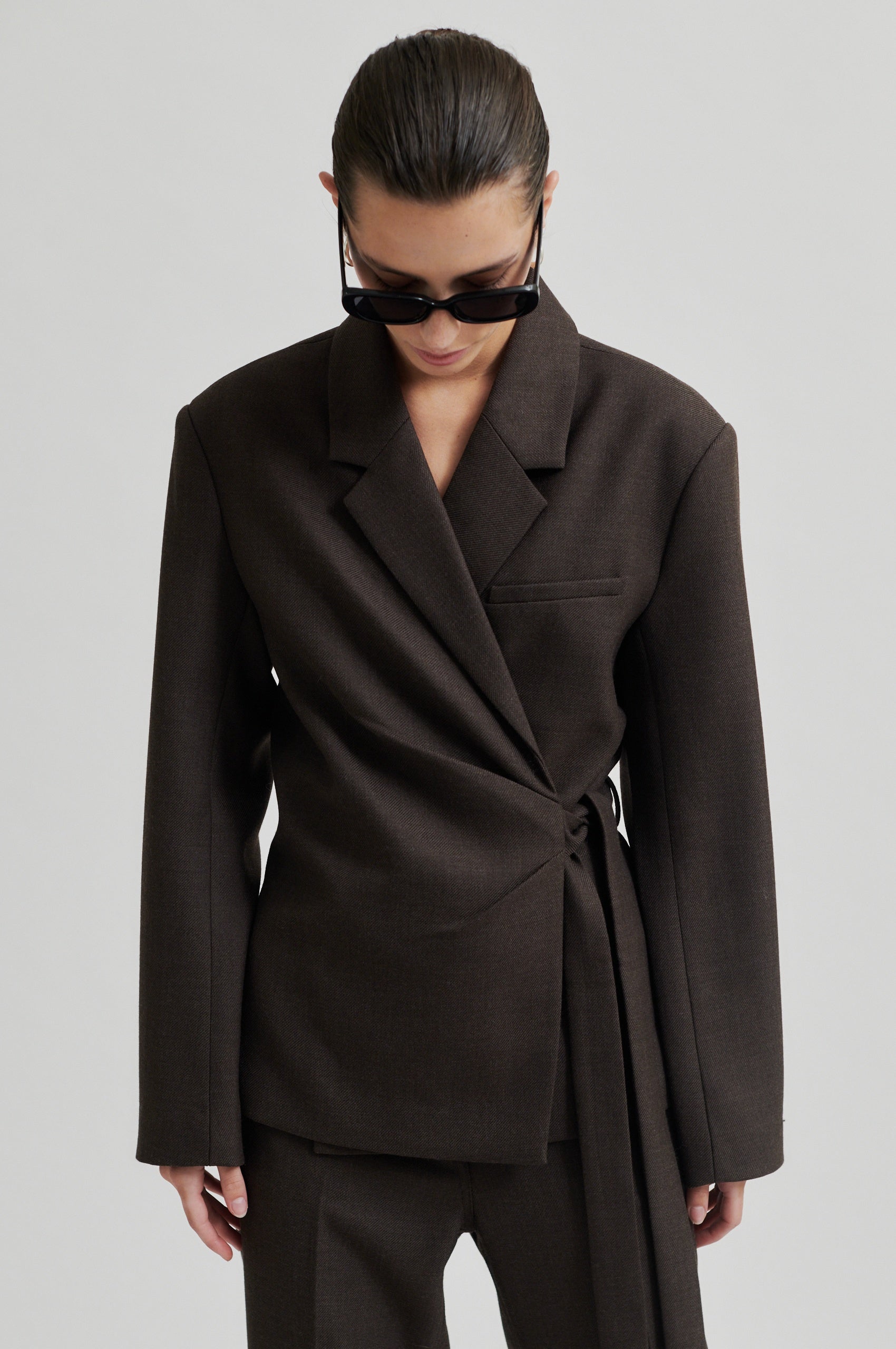 Second Female  Maximus Wrap blazer - Mulch