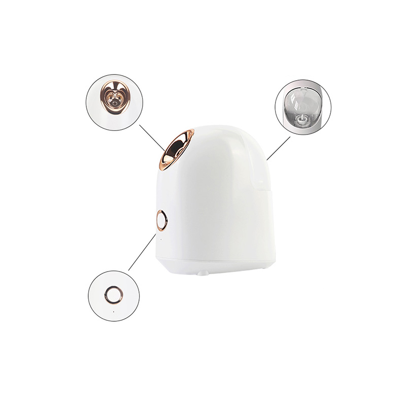 (40℃) Elektrischer Beauty Gesichts Steamer Feuchtigkeitsspendender Dampfer - Weiss / Rosa
