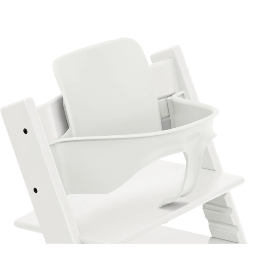 STOKKE® Mega Tripp Trapp® Set Hochstuhl Buche weiß inkl. Newborn Set™ Grey und Baby Set weiß