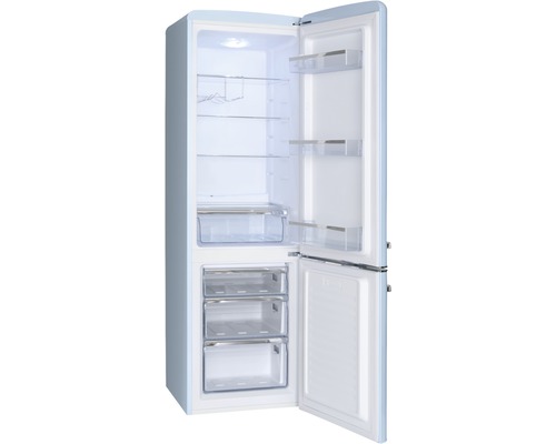 Amica KGCR 387 100 L koel-vriescombinatie, afmetingen (B x H x D): 55 x 181 x 61,5 cm, koelvak: 181 l, vriesvak: 63 l