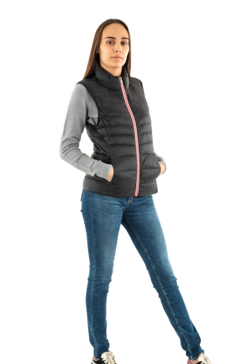 Doudounes only tahoe black zipper dtm+white+diva pink